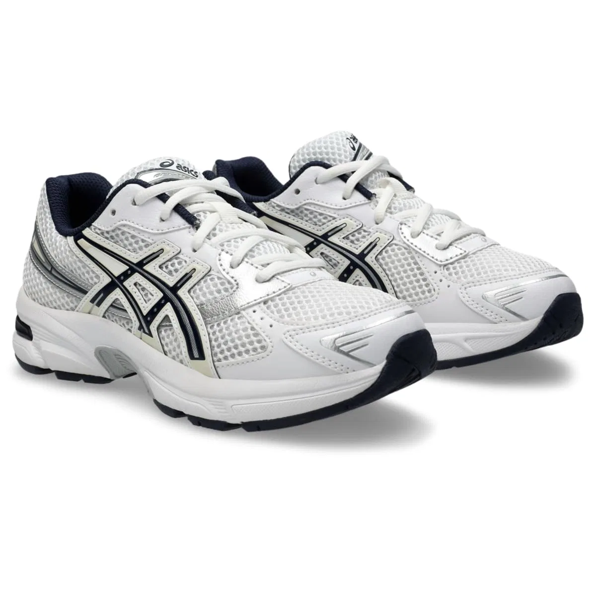 Детские кроссовки для девочек с принтом Gel-1130 Elementary School ASICS, Midnight White — фото 2