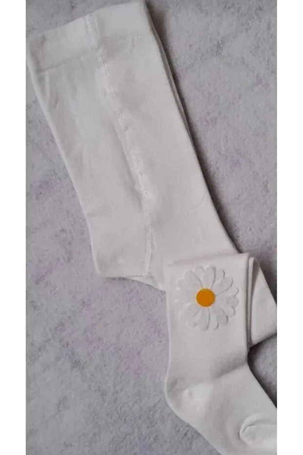 Детские носки с принтом ромашек Özkardeşler Baby, Cream Color