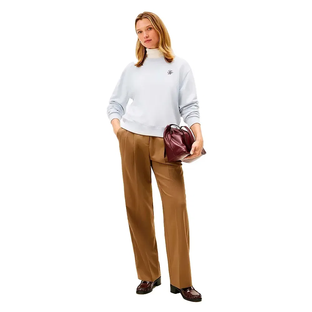 Худи Tommy Hilfiger Script Reg Terry, белый — фото 4