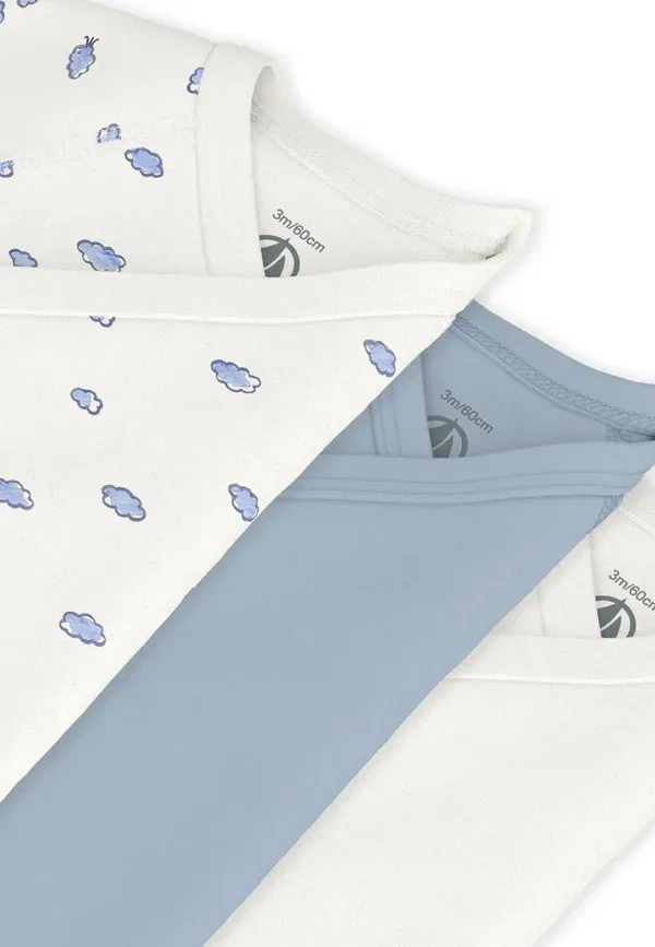 Боди с принтом Body naissance Petit Bateau White Blue, белый/синий — фото 3