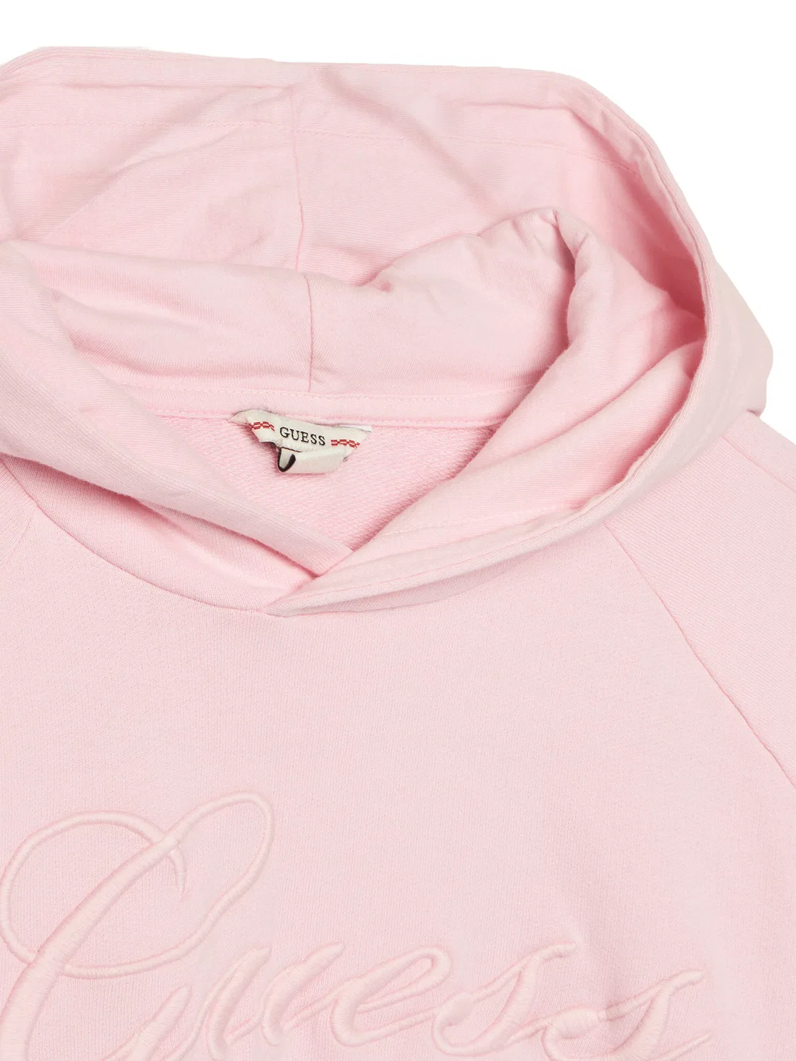 Свитшот свободного кроя для девочки Guess, светло-розовый — фото 3