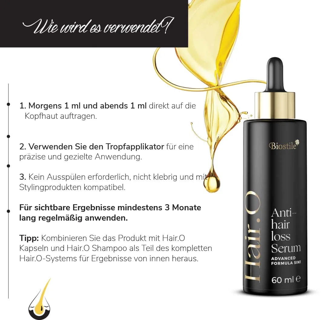 Сыворотка для волос «Hair.O Serum» 60 мл - против выпадения и для регенерации корней Biostile — фото 3