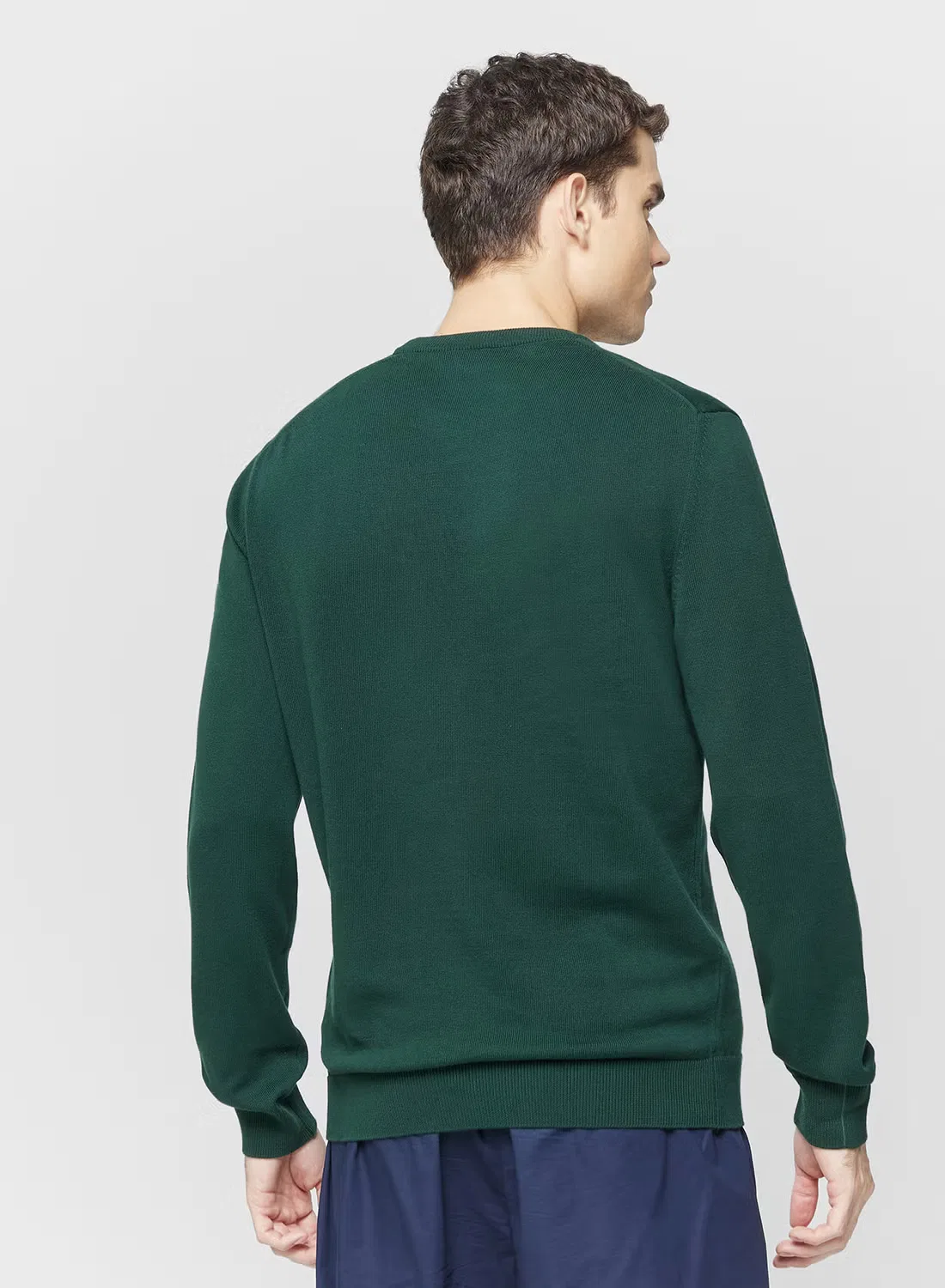 Свитшот с круглым вырезом Monochrome Lacoste, зеленый — фото 2