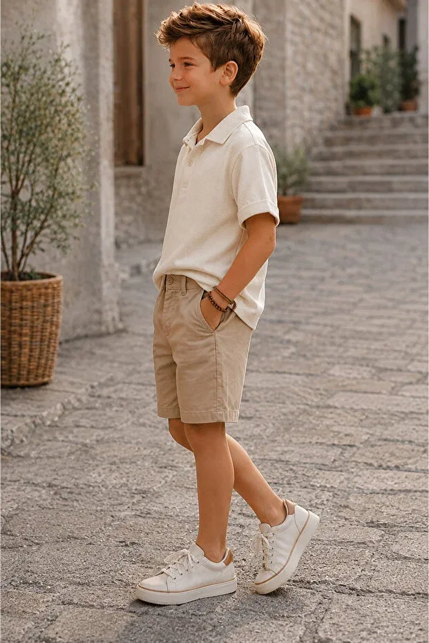 Детские шорты для мальчиков хлопковые Sportswear We&Me, Brown — фото 3