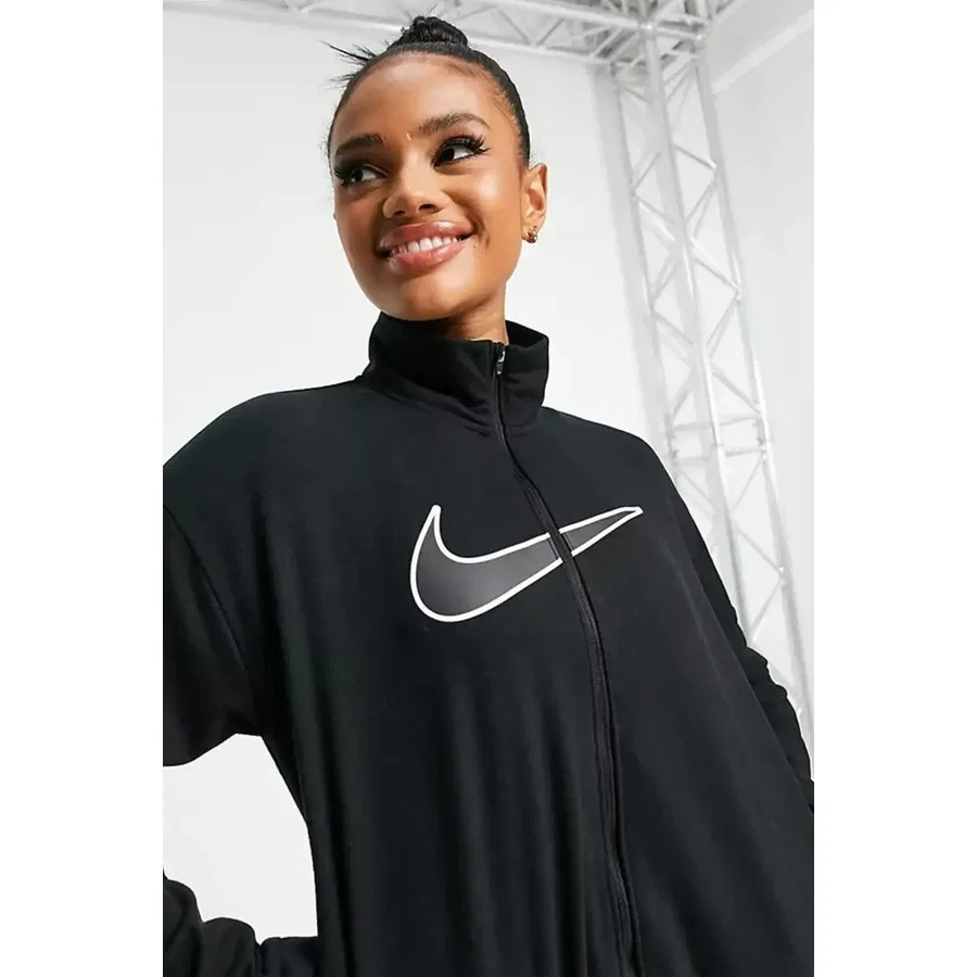 Женская куртка Nike Dri-Fit Swoosh Graphic Running Full-Zip, Черный