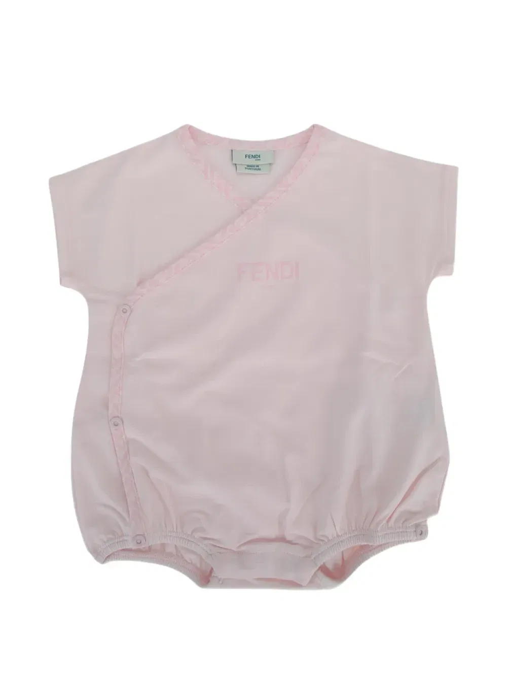 Боди-комбинезон с логотипом FENDI KIDS, розовый