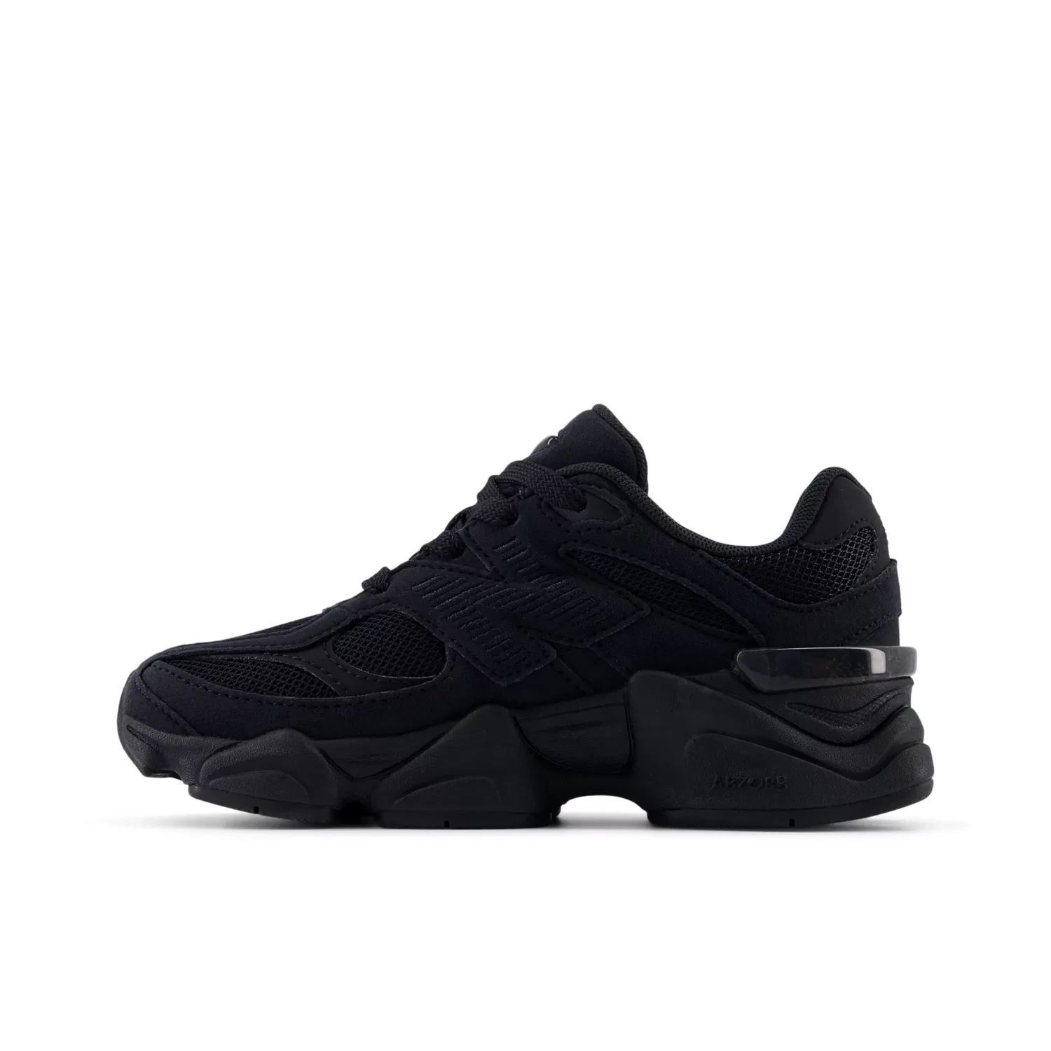 Детские кроссовки с шнуровкой 9060 Lace New Balance, Black With Phantom — фото 3
