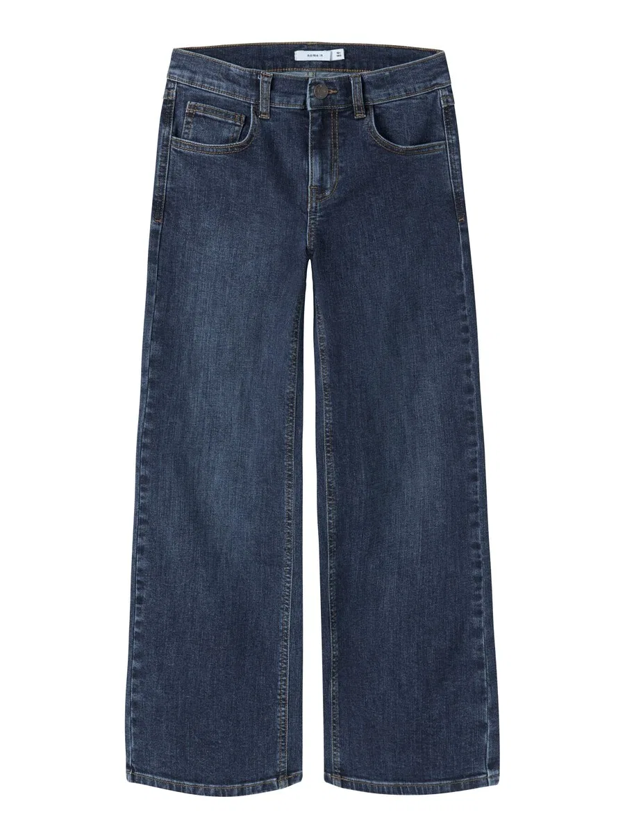 Джинсы NAME IT Wide leg Jeans 'NKFROSE' темно-синего цвета