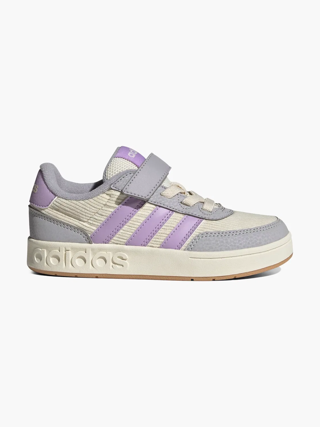 Детские кроссовки с эластичной шнуровкой Adidas BREAKBASE C, кремовый
