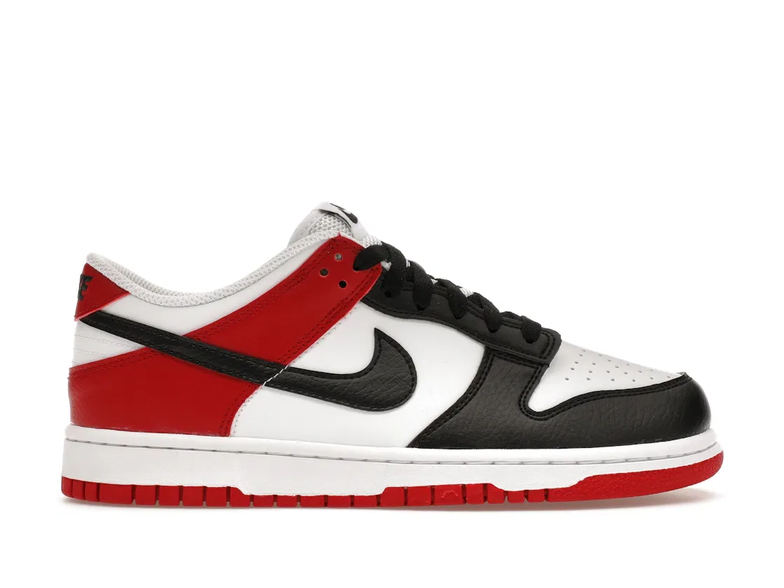 Детские кроссовки с классическим дизайном Nike Dunk Low Nike, Черный/Темно-Красный/Белый