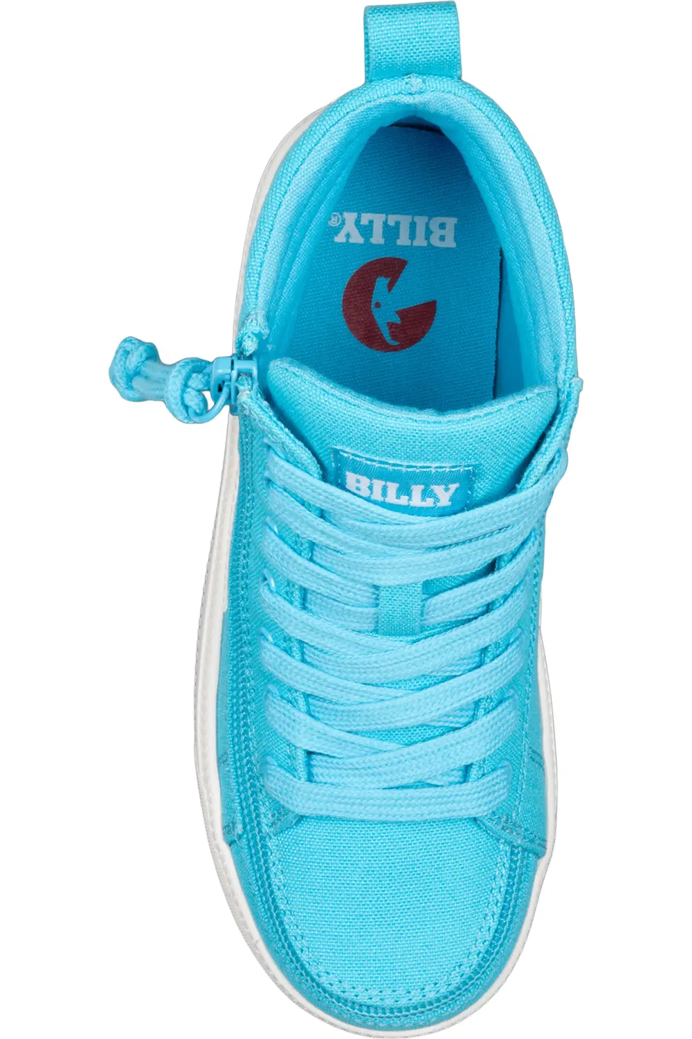 Кеды детские высокие на молнии BILLY Footwear, бирюзовый/белый — фото 2