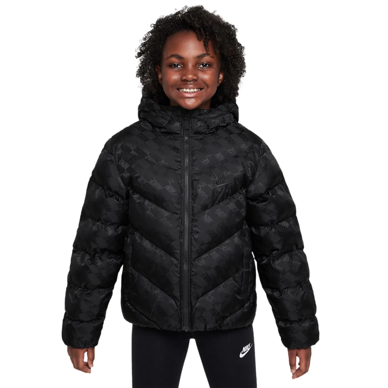 Куртка для мальчиков ADP Puffer Nike, черный/белый
