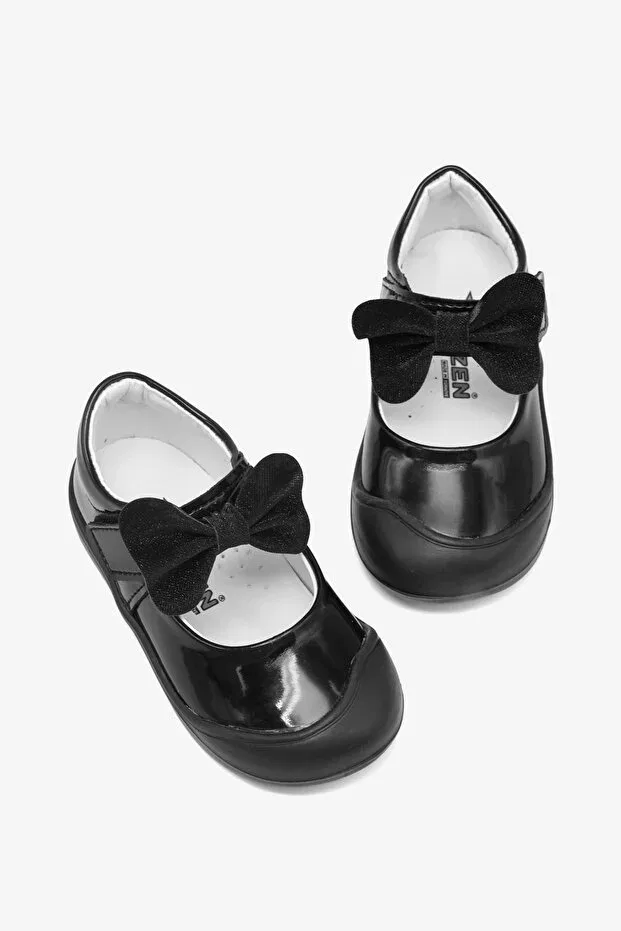 Детские балетки для девочек с бантом Tonny Black, Black