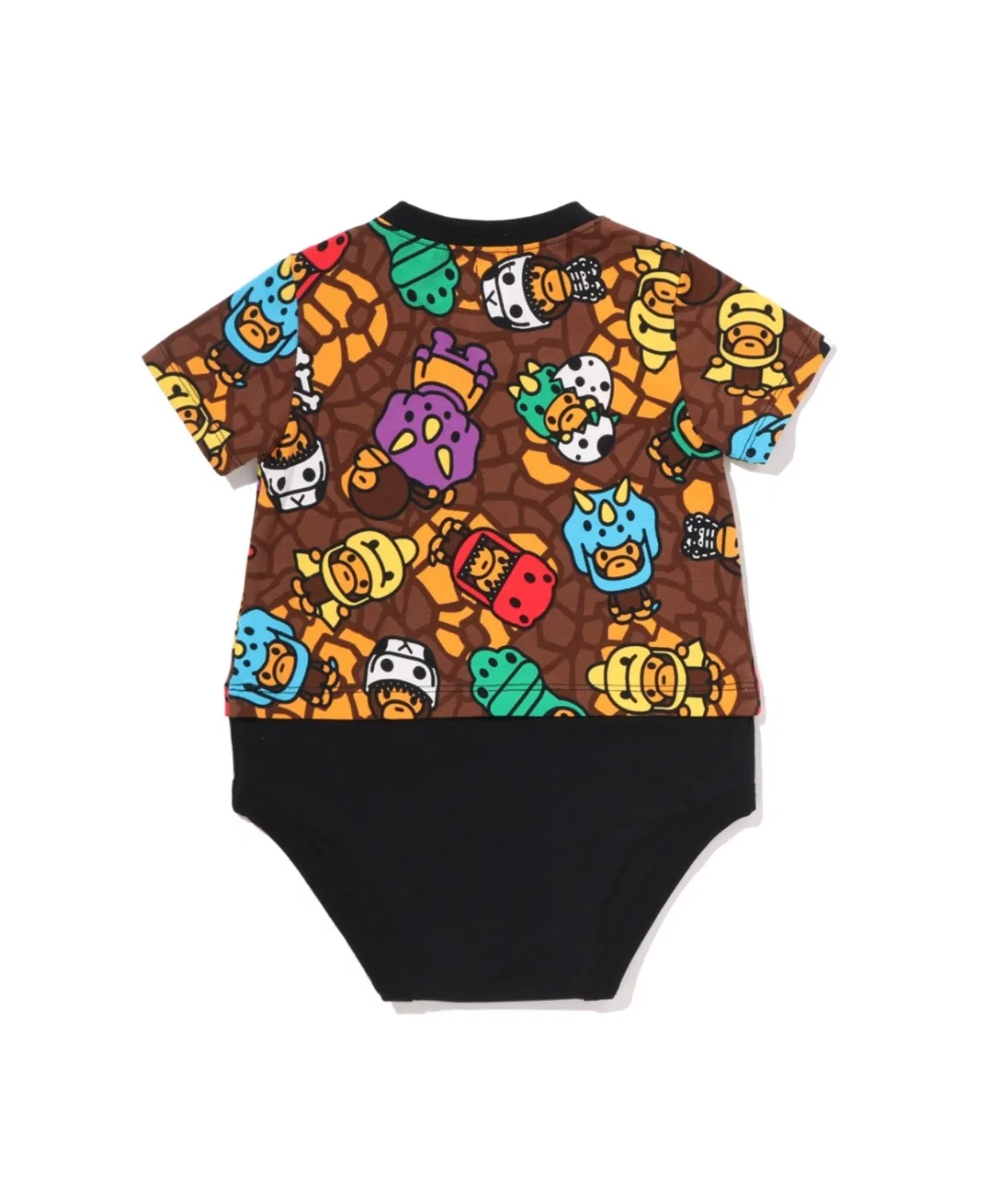 Детский боди-комбинезон с принтом MILO MULTI DINOSAURS PATTERN A BATHING APE, Multi — фото 2