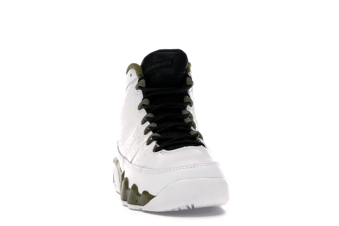 Детские кроссовки Lifestyle Jordan 9 Retro Jordan, White/Black-Militia Green — фото 2