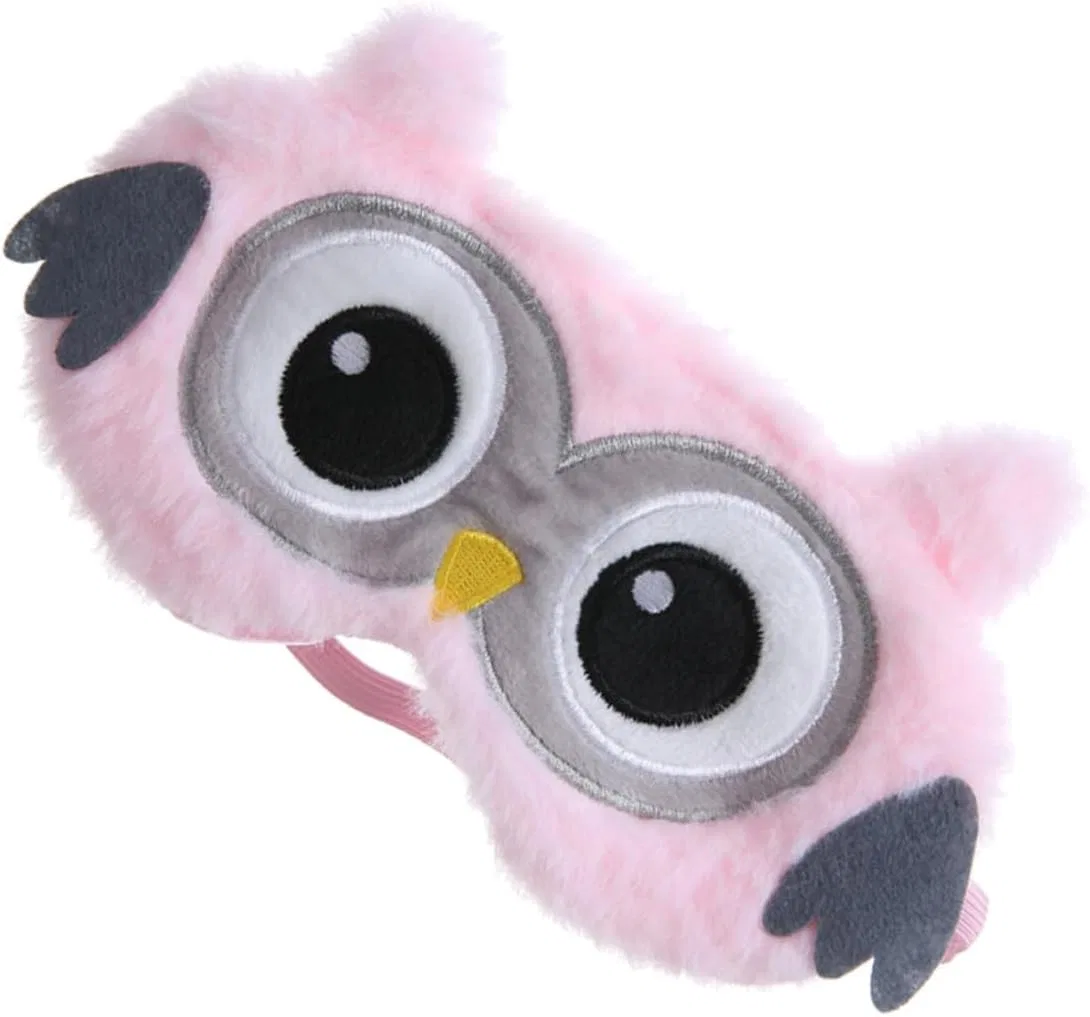 Маска для сна с совой, TOPPERFUN, 1 шт, 19x12.5x1 см, Розовый