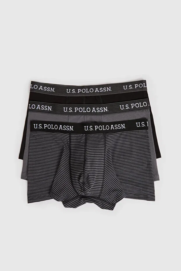 Мужские шорты-боксеры с принтом U.S. Polo Assn., Black — фото 2