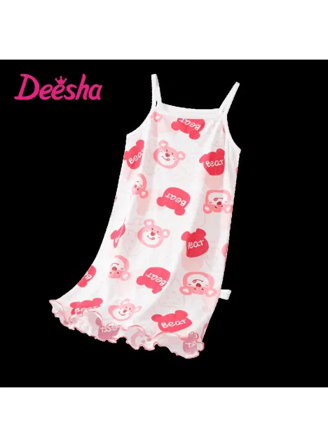 Ночная сорочка на бретелях с регулировкой для девочки Deesha, розовый