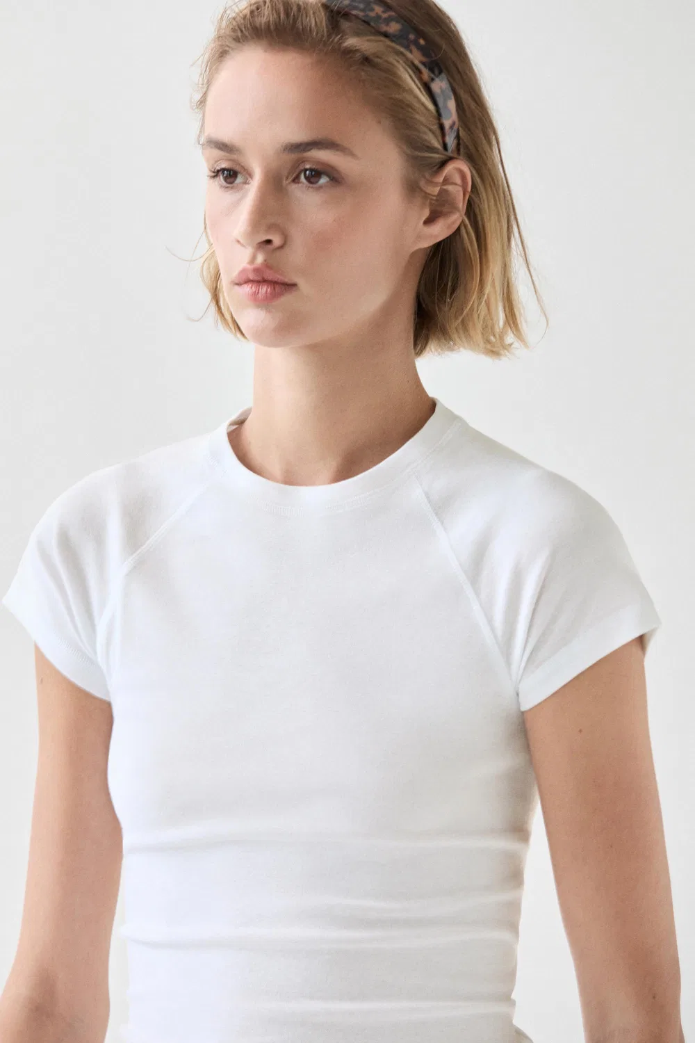 Футболка Massimo Dutti, реглан, белый — фото 2