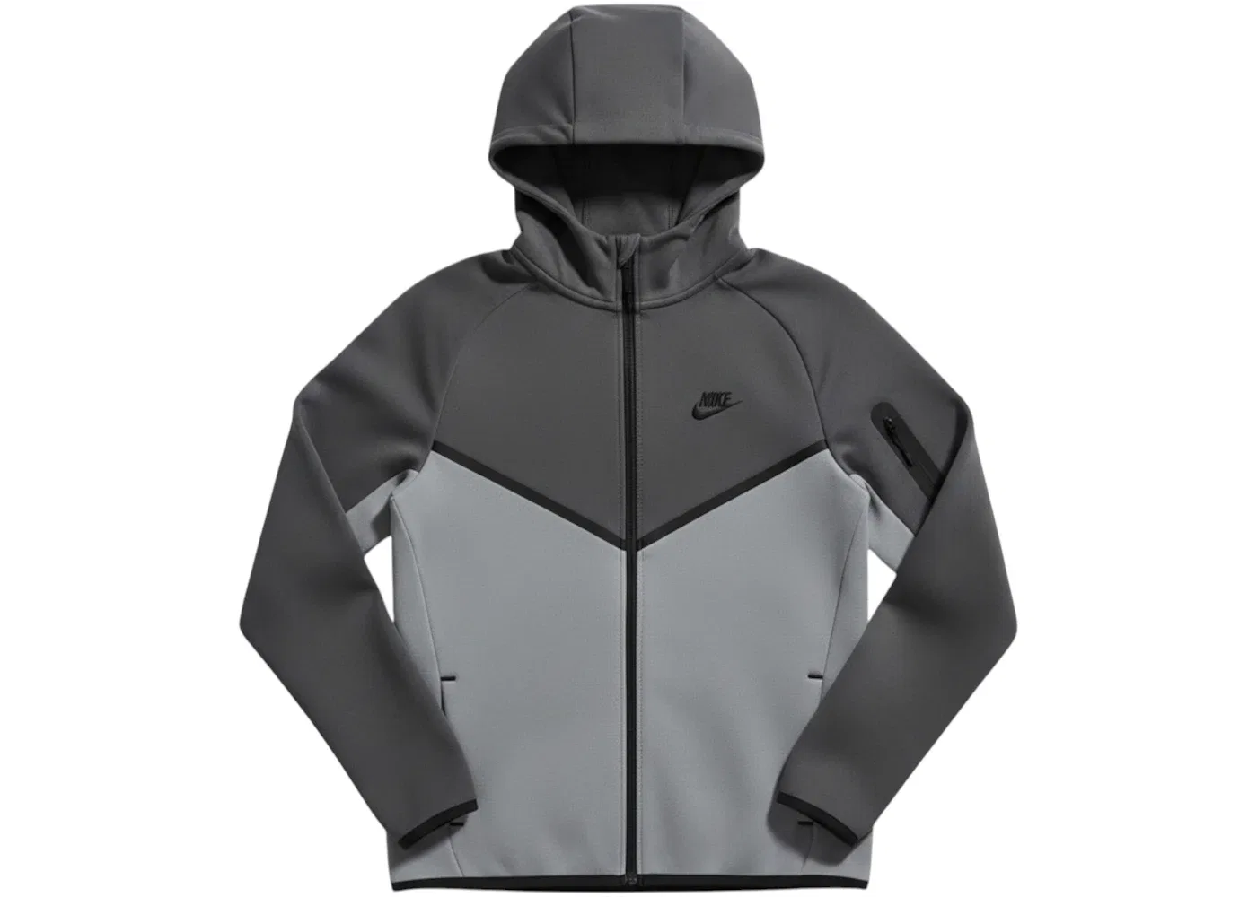 Мужская худи Nike Tech Fleece Windrunner Full Zip Hoodie, Anthracite/Cool Grey/Black