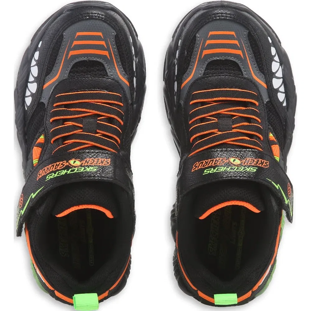 Детские кроссовки Skech-O-Saurus 3.0 со светящимися элементами Skechers, Black Lime — фото 4