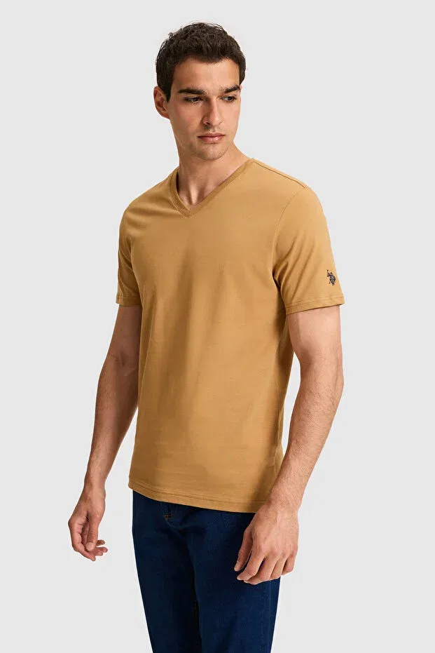 Мужская футболка с v-образным вырезом U.S. Polo Assn., Coconut — фото 3