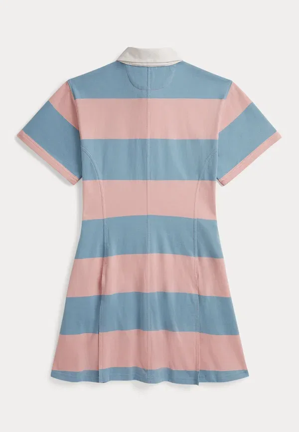 Платье поло с полосками Rugby Dress Polo Ralph Lauren, Adirondack Rose, Cassidy Blue, синий — фото 2