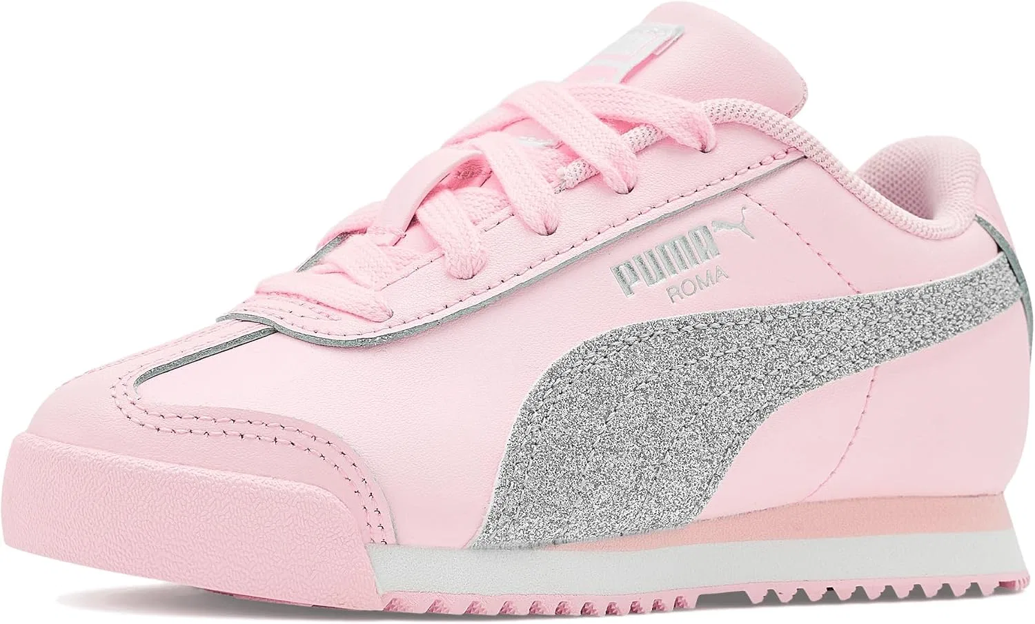 Детские кроссовки для мальчиков PUMA Roma Kids, Whisp Pink-White-Silver