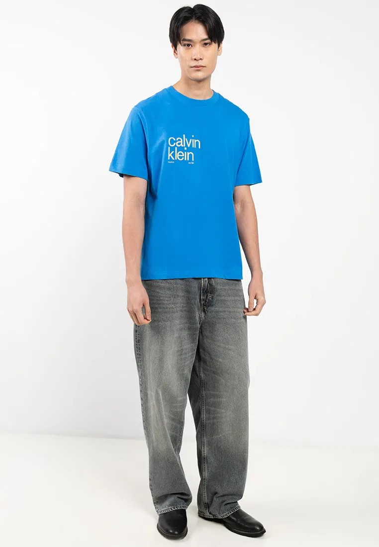 Футболка свободного кроя с графическим принтом, Circle Graphic Relaxed, белый Calvin Klein — фото 4