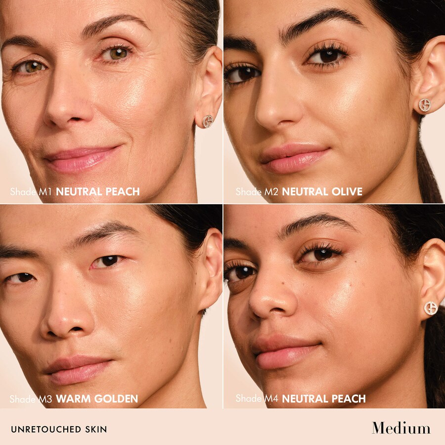 Тональная основа Golden Hour 24HR Lightweight Skin Tint with Hyaluronic Acid Armani Beauty, 1.0 oz/30 ml, Medium — фото 4