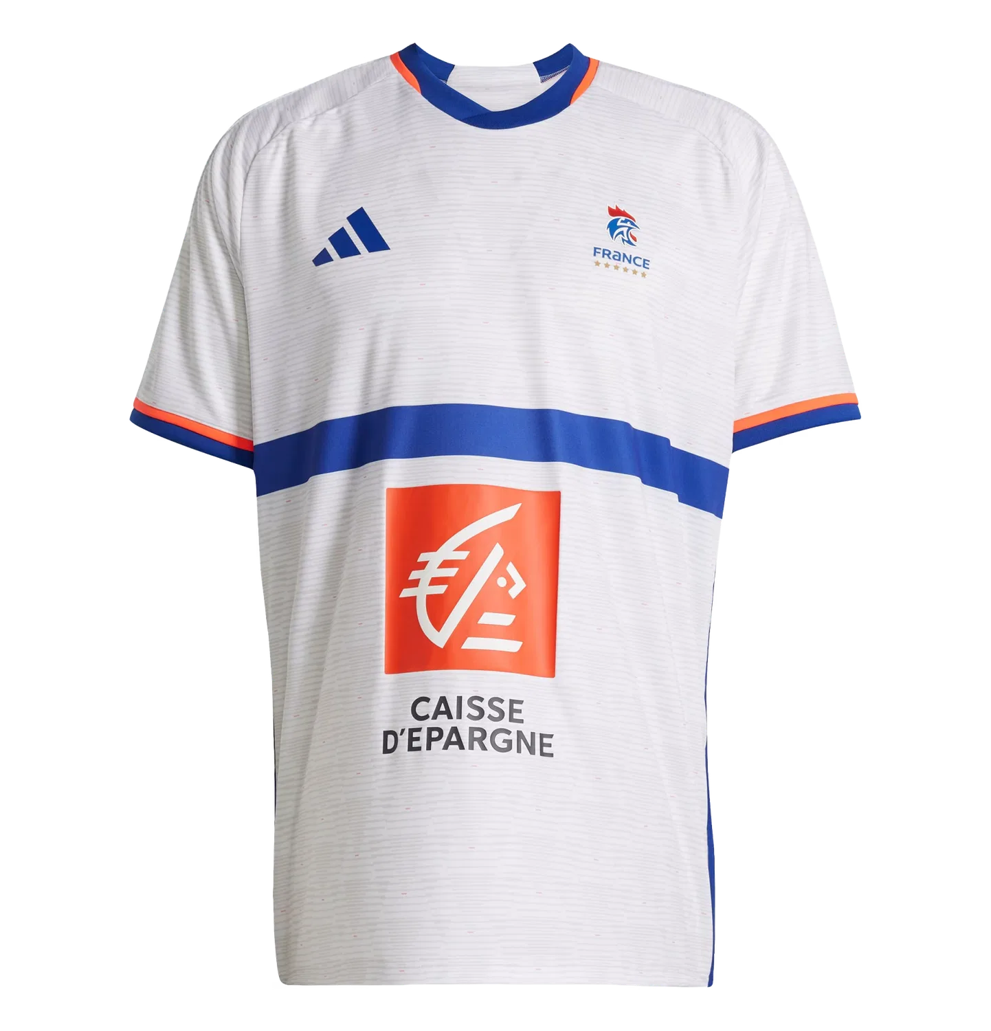 Мужская футболка с длинным рукавом Frankreich Handballtrikot Replica Adidas, белый