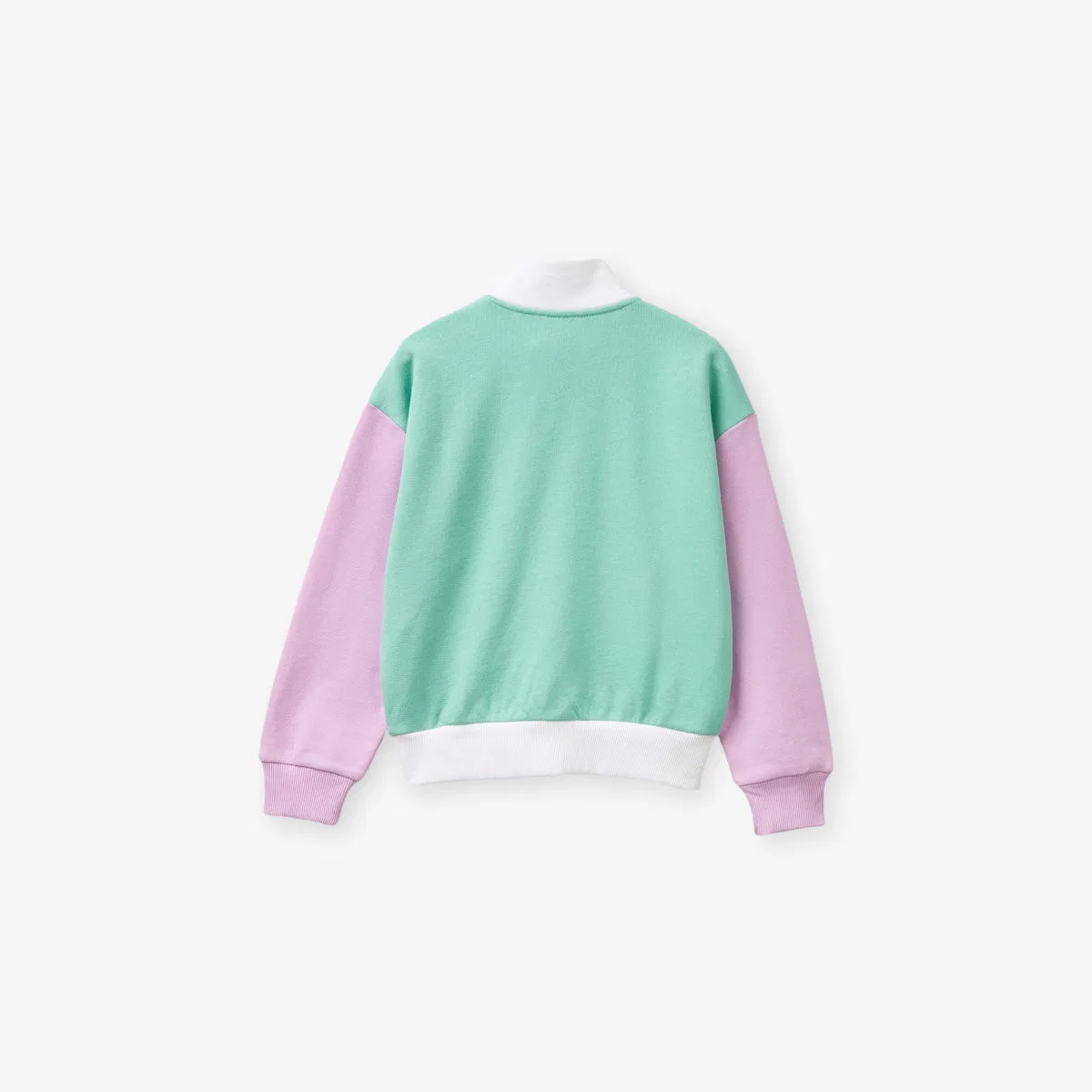 Фирменная хлопковая толстовка на молнии, размер 6-13 лет Benetton, мультиколор — фото 2