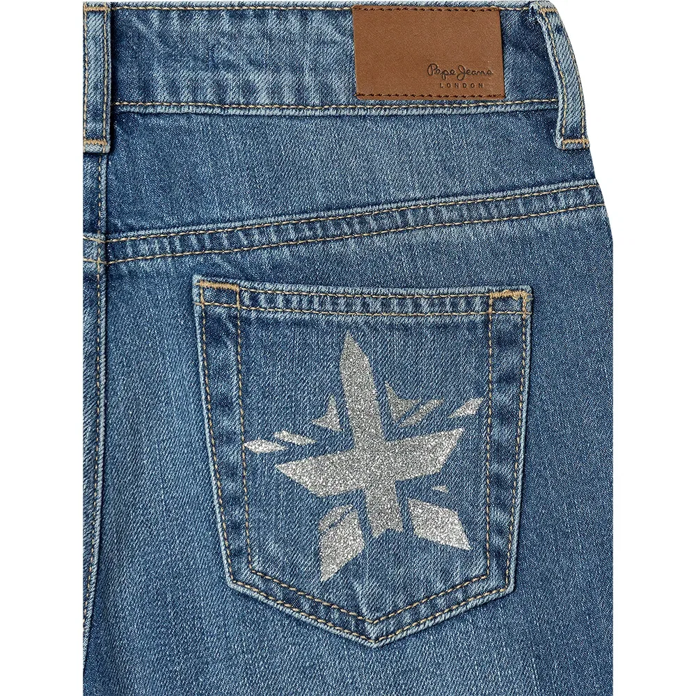 Детские джинсы с принтом Lexy Stars Pepe jeans, Blue — фото 4