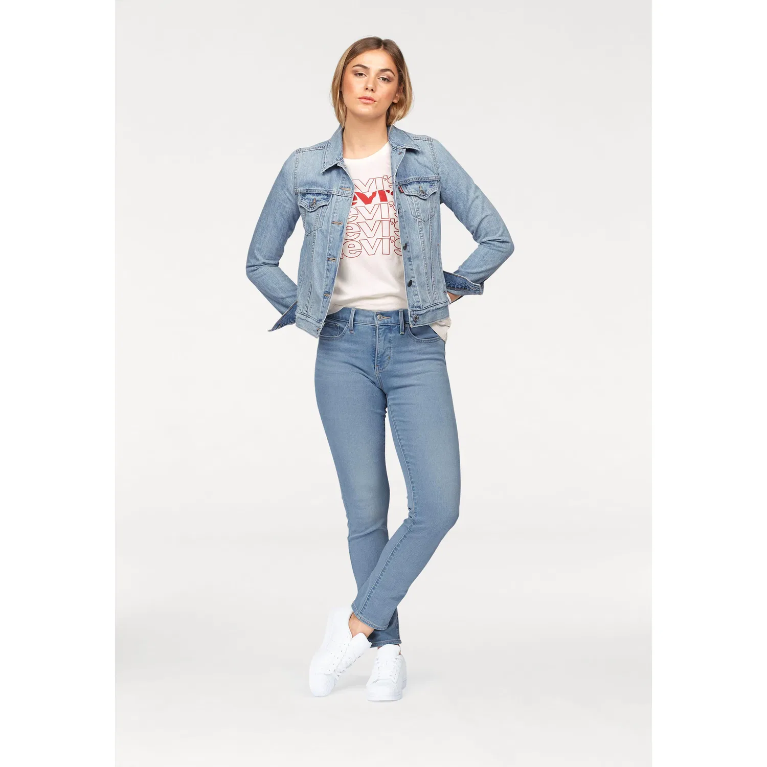 Женская джинсовая куртка-трекер оригинальная Levi's, Light — фото 4