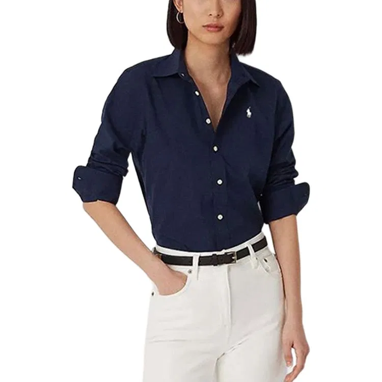Женская рубашка классическая Polo Ralph Lauren, Marine Blue