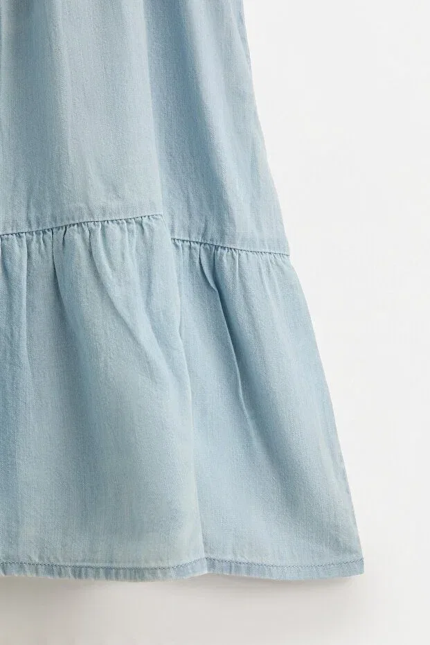 Детское платье для девочек джинсовое с бретельками Lefties, Pale Blue — фото 4