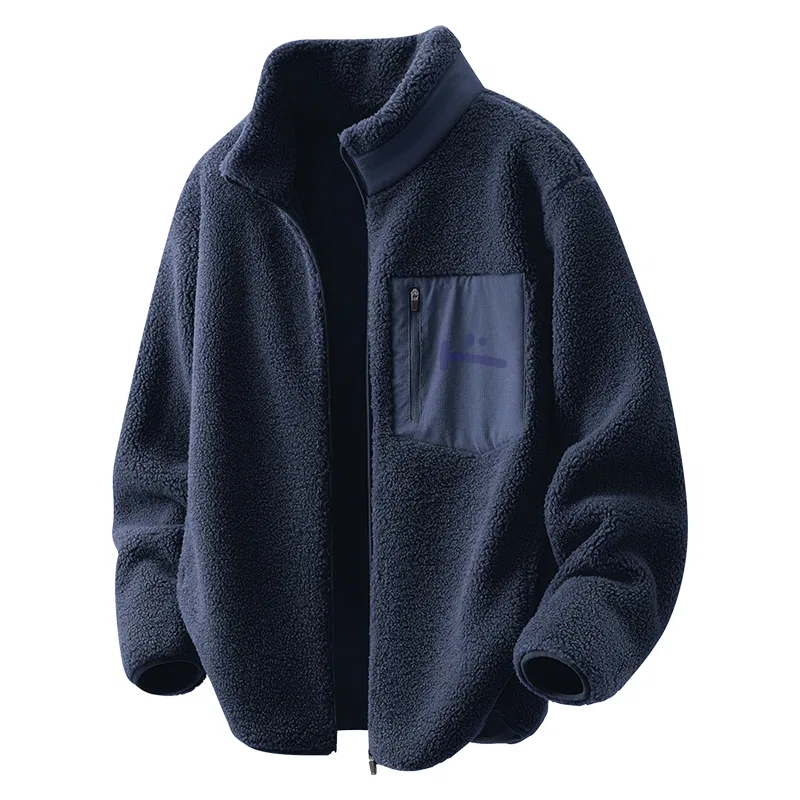 Детское пальто из вельвета Blue Mood Chest Logo MINISO, Navy Blue