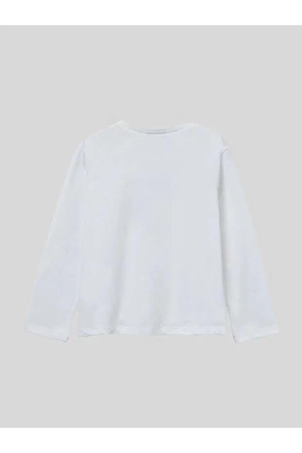 Детские свитшот для девочек с принтом Benetton, White — фото 3