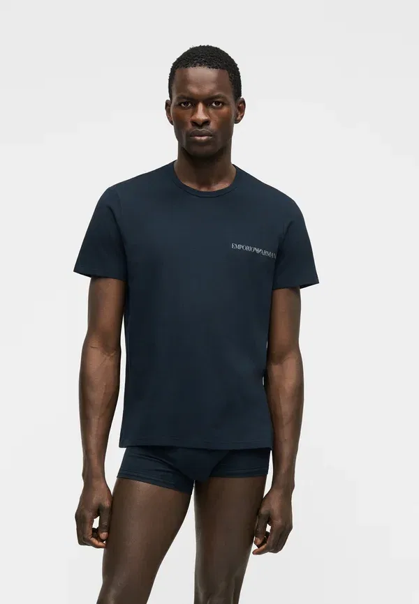Комплект из двух маек с круглым вырезом и логотипом Core Emporio Armani, белый — фото 2