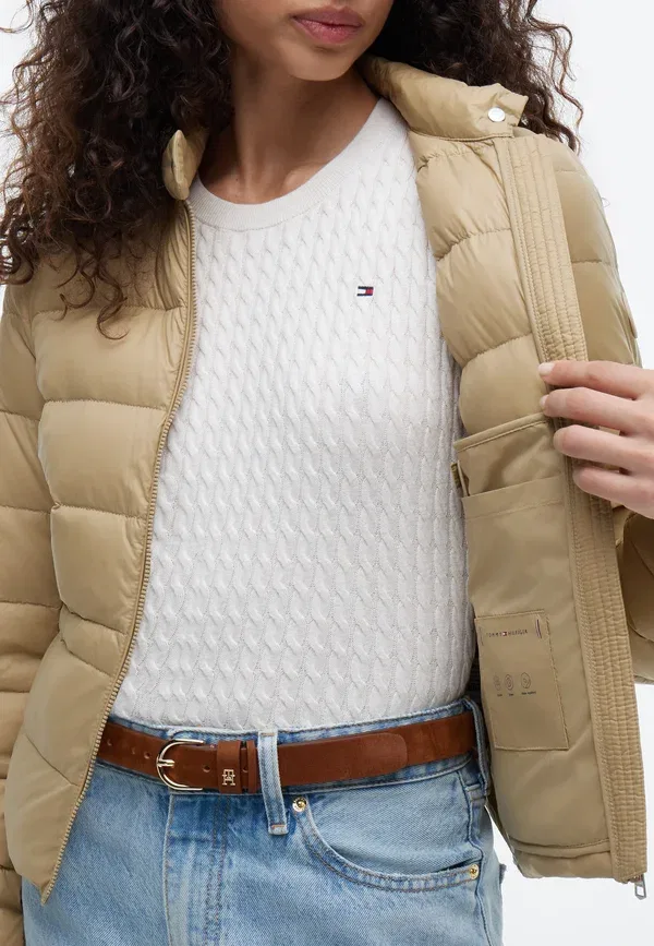 Пуховик водонепроницаемый Lw Down Packable Jacket Tommy Hilfiger Camel, коричнево-бежевой — фото 4