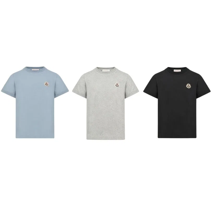 Футболка с круглым вырезом, 3 Pack, Moncler, Light Blue, Gray, Marine Blue