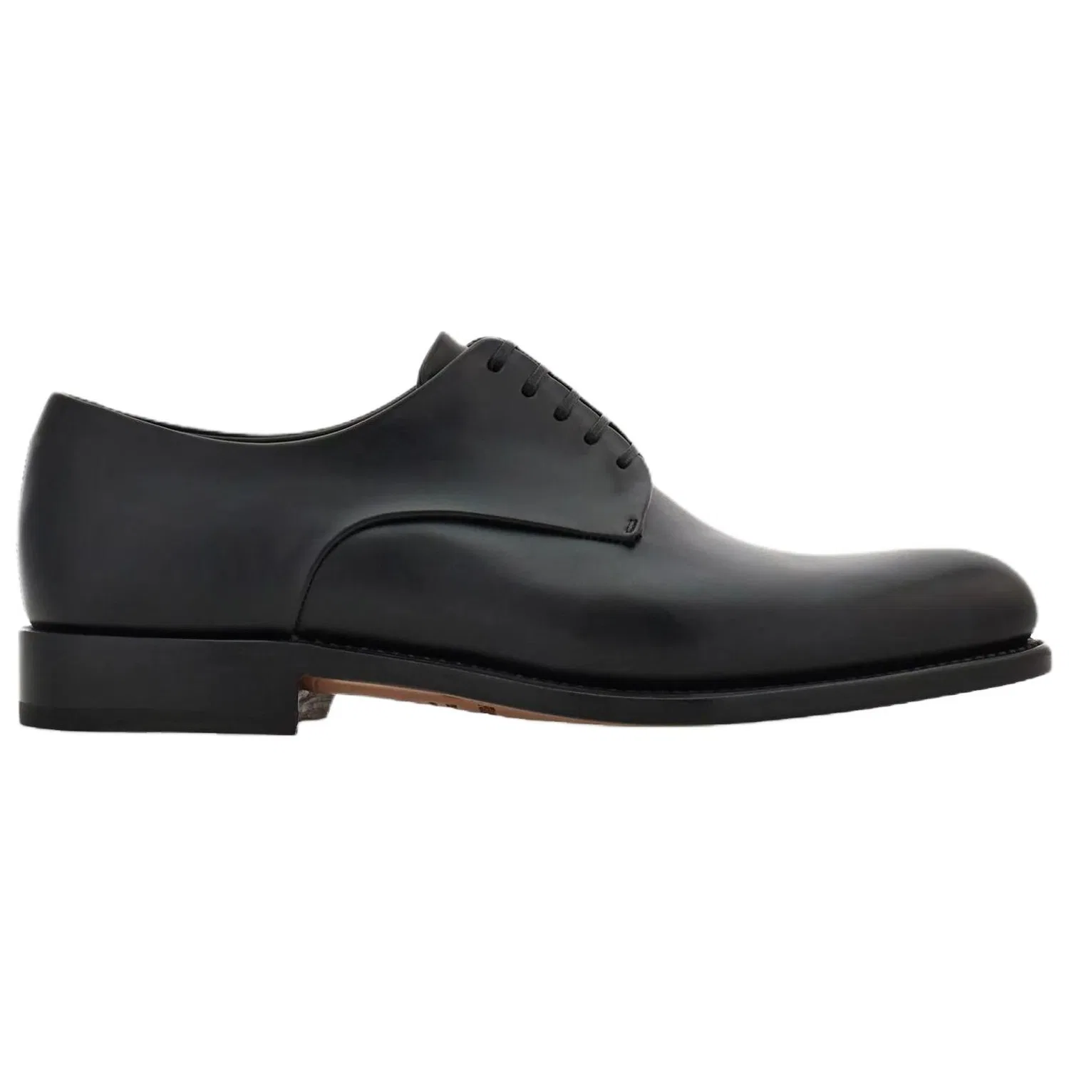 Туфли кожаные Ferragamo Tramezza черные — фото 3