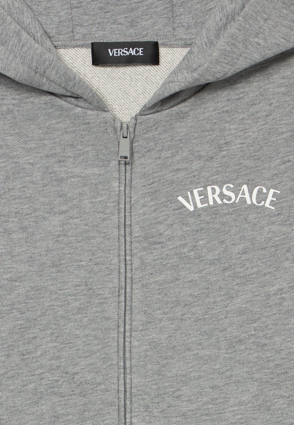 Толстовка на молнии LOGO PRINT MEDUSA STAMP UNISEX Versace, пятнистый серый — фото 3