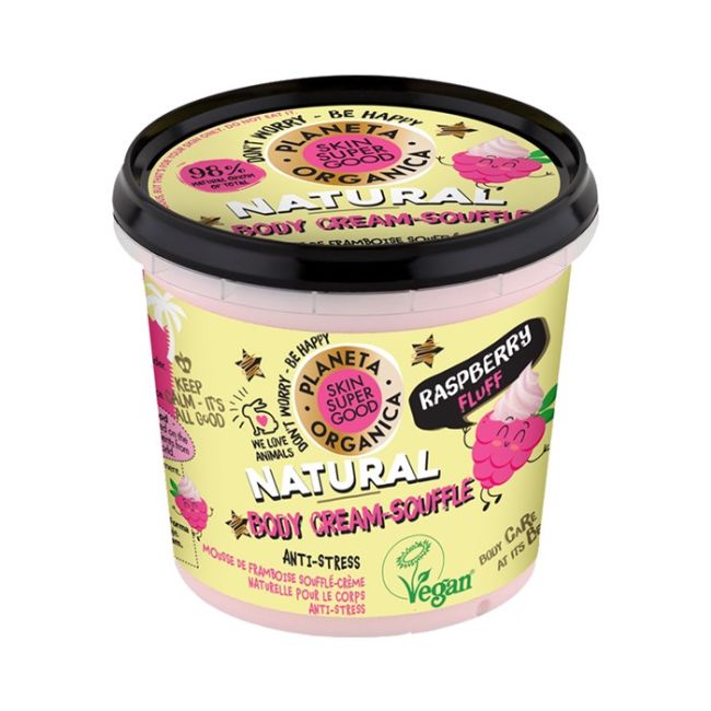 

Крем для тела с натуральным малиновым пухом Organic Shop, 360 мл