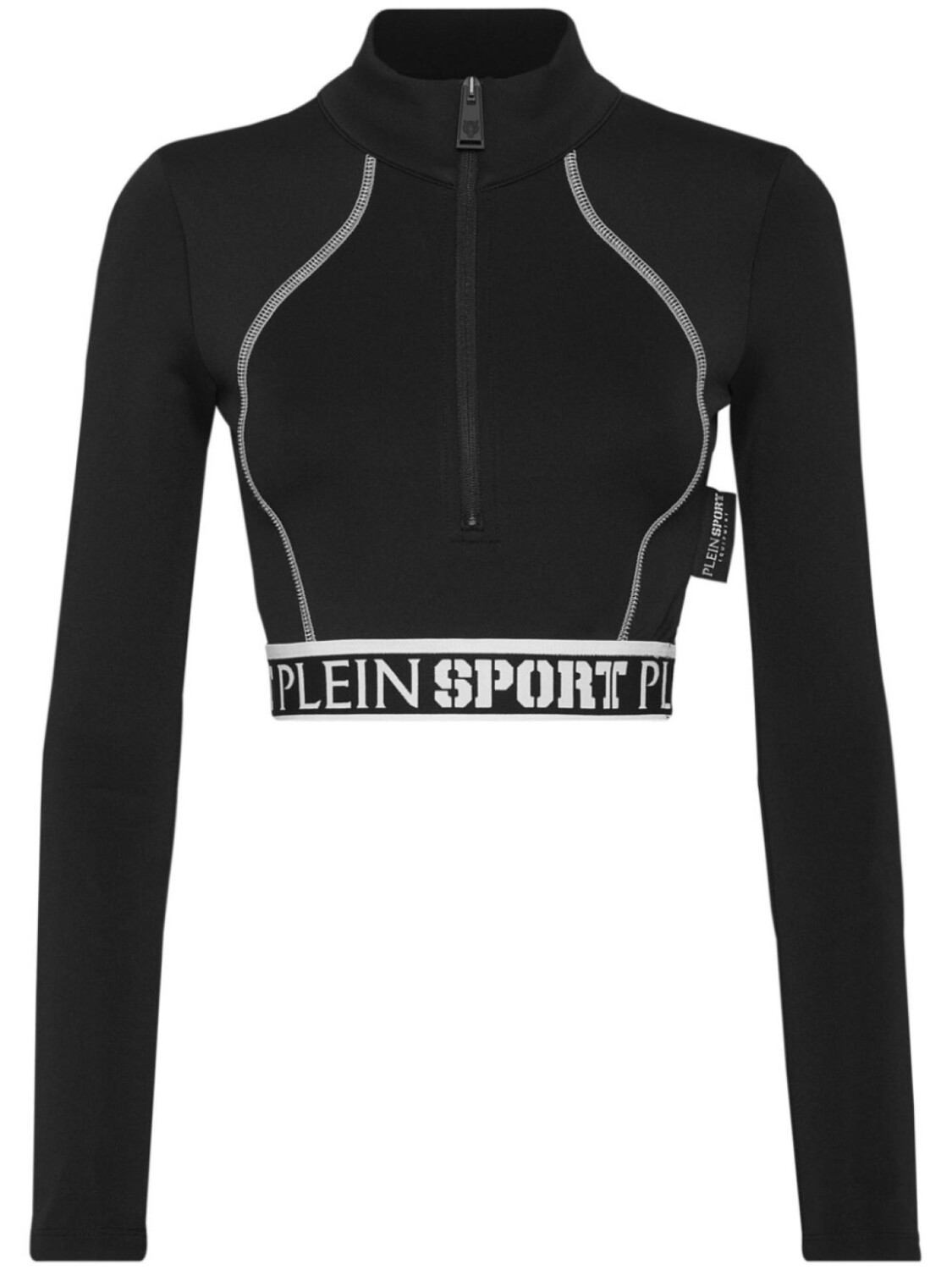 

Plein Sport укороченный топ с логотипом, черный