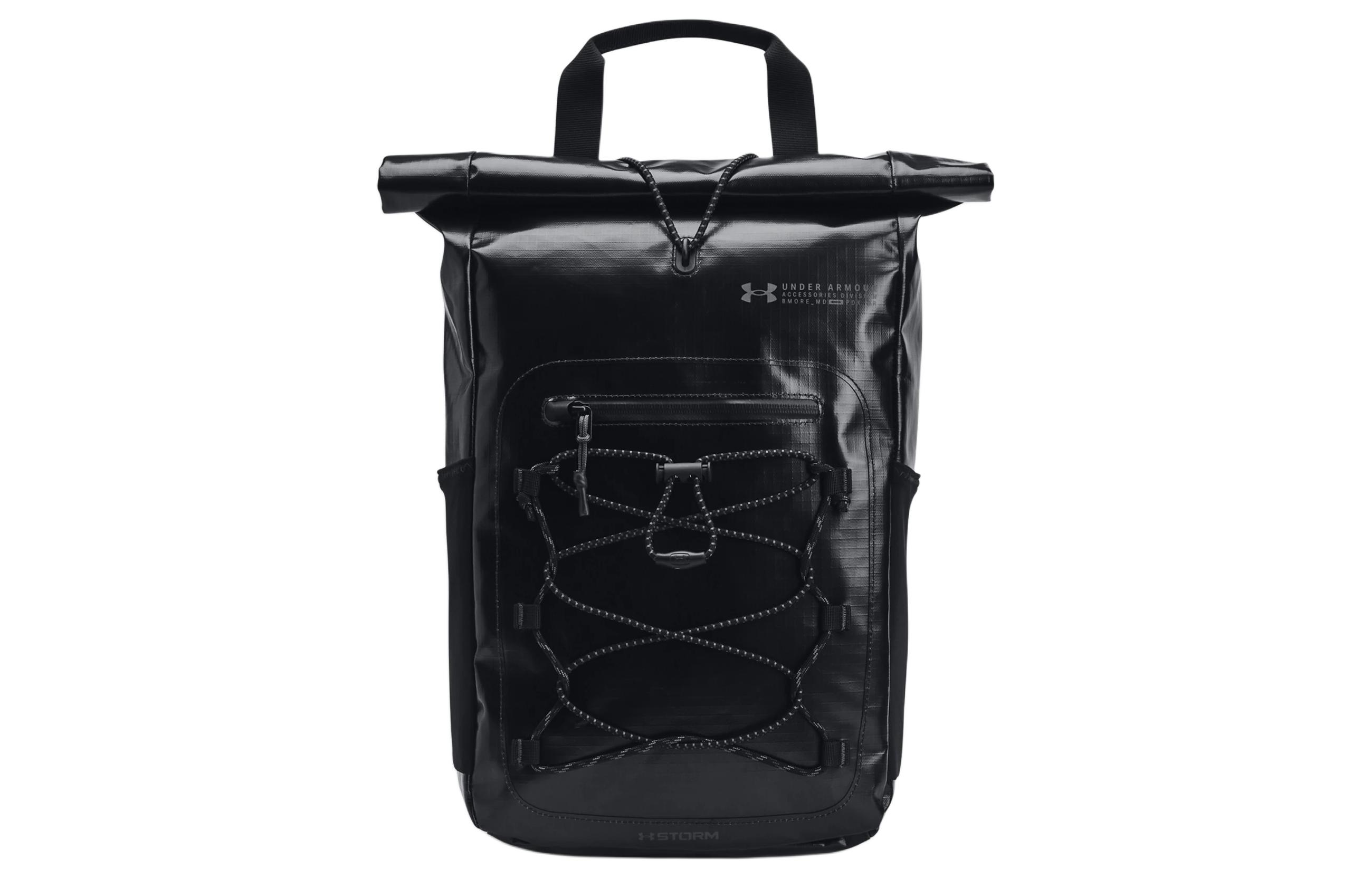 

Under Armour Маленький полиэстеровый рюкзак мужской черный и темно-серый, Black & Dark Gray