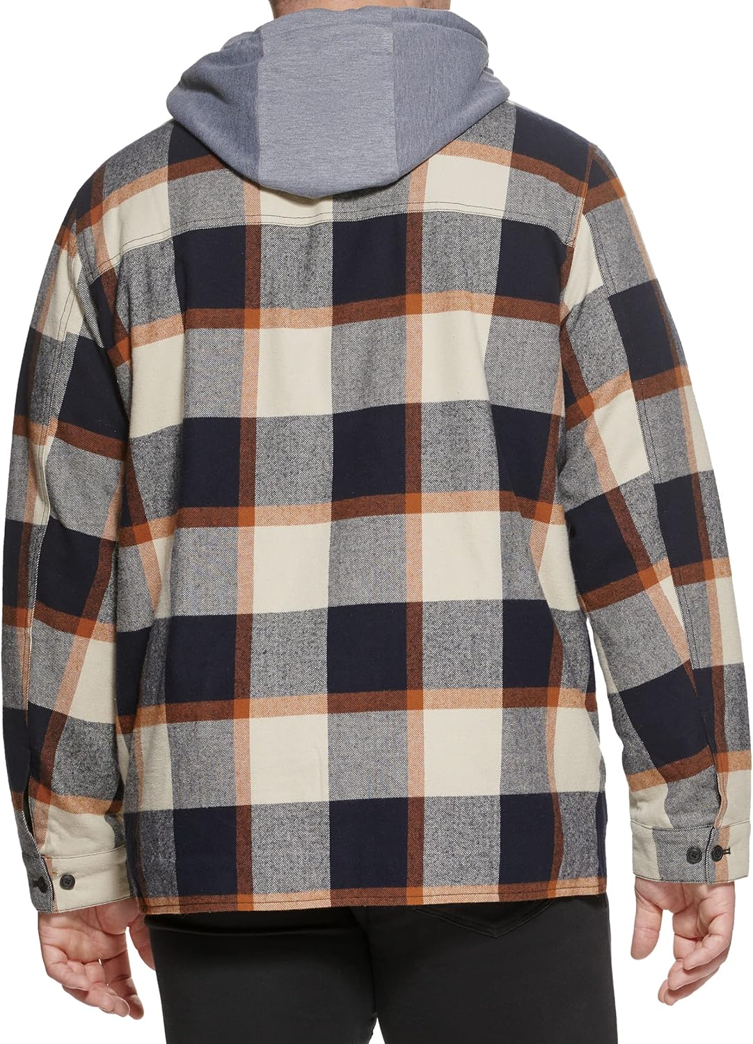 Мужская клетчатая куртка-рубашка Levi's с капюшоном и подкладкой из шерпы (стандартные размеры, большие и высокие), Skater Plaid — фото 3