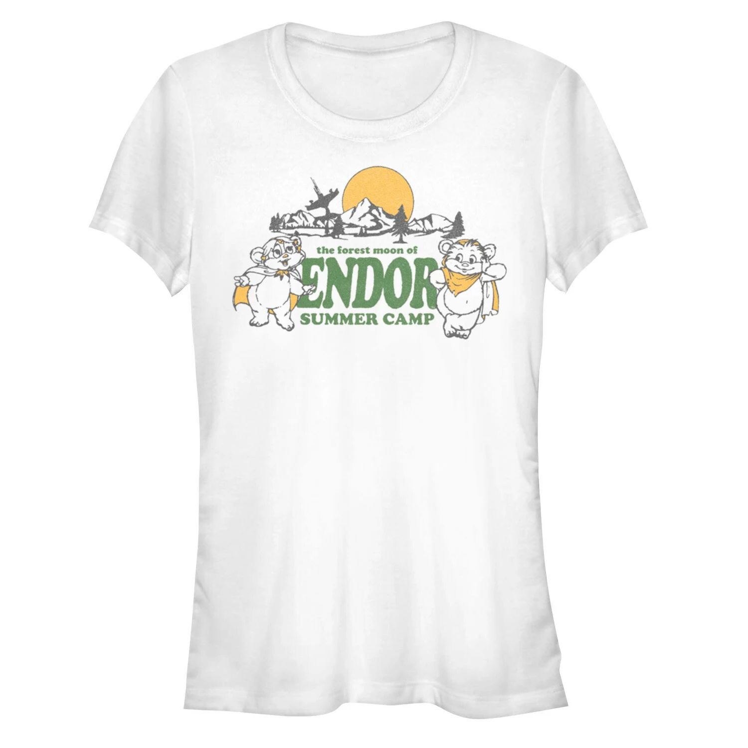 

Облегающая футболка для юниоров Star Wars Kneesaa Wicket The Forest Moon of Endor Summer Camp Licensed Character