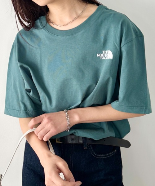 

Футболка хлопковая с коротким рукавом и логотипом THE NORTH FACE, зеленый