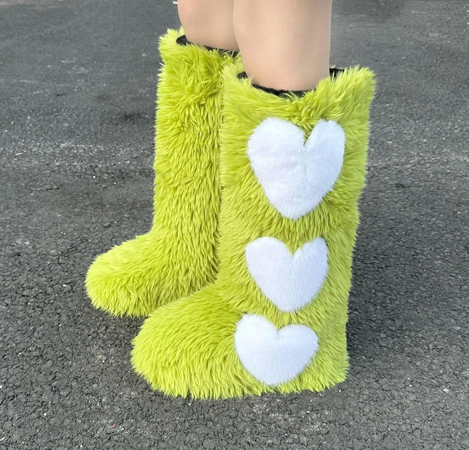 Ботинки Generisch 2025 Winterliche Kunstlederstiefel, mittelhoch, warm isoliert, ideal zum Wandern für Komfort Stil bei kaltem Wetter, Grün — фото 2